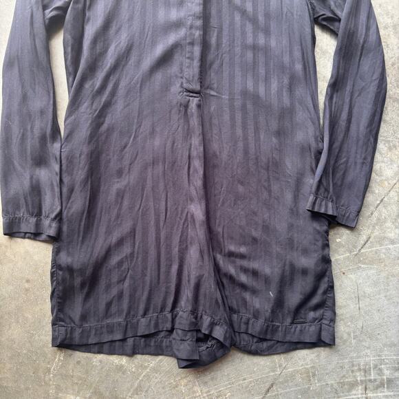 Volcom Romper Long Sleeve Women's M Black Striped One Piece Collared Jumpsuit - Picture 4 of 14